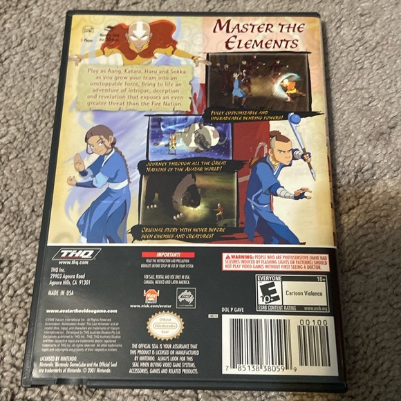 Nintendo GameCube Avatar The Last Airbender Authentic Case, Disc and Booklet - Picture 2 of 5